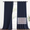 imageNICETOWN Sound Barrier 100 Blackout Divider Curtains 84quot Noise Heat and Cold Blocking Drapes with Felt Fabric Lining for Noise ReducingNurseryDaytime SleepBedroom White 2 PCs 52quot WideNavy
