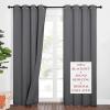 imageNICETOWN Sound Barrier 100 Blackout Divider Curtains 84quot Noise Heat and Cold Blocking Drapes with Felt Fabric Lining for Noise ReducingNurseryDaytime SleepBedroom White 2 PCs 52quot WideGrey