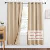 imageNICETOWN Sound Barrier 100 Blackout Divider Curtains 84quot Noise Heat and Cold Blocking Drapes with Felt Fabric Lining for Noise ReducingNurseryDaytime SleepBedroom White 2 PCs 52quot WideBiscotti Beige