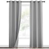 imageNICETOWN Sound Barrier 100 Blackout Divider Curtains 84quot Noise Heat and Cold Blocking Drapes with Felt Fabric Lining for Noise ReducingNurseryDaytime SleepBedroom White 2 PCs 52quot WideSilver Grey