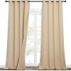 imageNICETOWN Sound Barrier 100 Blackout Divider Curtains 84quot Noise Heat and Cold Blocking Drapes with Felt Fabric Lining for Noise ReducingNurseryDaytime SleepBedroom White 2 PCs 52quot WideBiscotti Beige