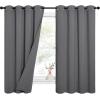 imageNICETOWN Sound Barrier 100 Blackout Divider Curtains 84quot Noise Heat and Cold Blocking Drapes with Felt Fabric Lining for Noise ReducingNurseryDaytime SleepBedroom White 2 PCs 52quot WideGrey