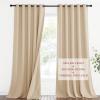 imageNICETOWN Sound Barrier 100 Blackout Divider Curtains 84quot Noise Heat and Cold Blocking Drapes with Felt Fabric Lining for Noise ReducingNurseryDaytime SleepBedroom White 2 PCs 52quot WideBiscotti Beige