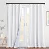 imageNICETOWN Sound Barrier 100 Blackout Divider Curtains 84quot Noise Heat and Cold Blocking Drapes with Felt Fabric Lining for Noise ReducingNurseryDaytime SleepBedroom White 2 PCs 52quot WidePure White Back Tab