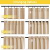 imageNICETOWN Sound Barrier 100 Blackout Divider Curtains 84quot Noise Heat and Cold Blocking Drapes with Felt Fabric Lining for Noise ReducingNurseryDaytime SleepBedroom White 2 PCs 52quot WideBiscotti Beige Back Tab