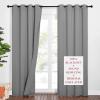 imageNICETOWN Sound Barrier 100 Blackout Divider Curtains 84quot Noise Heat and Cold Blocking Drapes with Felt Fabric Lining for Noise ReducingNurseryDaytime SleepBedroom White 2 PCs 52quot WideSilver Grey