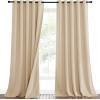 imageNICETOWN Sound Barrier 100 Blackout Divider Curtains 84quot Noise Heat and Cold Blocking Drapes with Felt Fabric Lining for Noise ReducingNurseryDaytime SleepBedroom White 2 PCs 52quot WideBiscotti Beige
