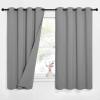 imageNICETOWN Sound Barrier 100 Blackout Divider Curtains 84quot Noise Heat and Cold Blocking Drapes with Felt Fabric Lining for Noise ReducingNurseryDaytime SleepBedroom White 2 PCs 52quot WideSilver Grey