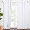 imageNICETOWN Sound Barrier 100 Blackout Divider Curtains 84quot Noise Heat and Cold Blocking Drapes with Felt Fabric Lining for Noise ReducingNurseryDaytime SleepBedroom White 2 PCs 52quot WidePure White