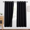 imageNICETOWN Sound Barrier 100 Blackout Divider Curtains 84quot Noise Heat and Cold Blocking Drapes with Felt Fabric Lining for Noise ReducingNurseryDaytime SleepBedroom White 2 PCs 52quot WideBlack