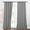 imageNICETOWN Sound Barrier 100 Blackout Divider Curtains 84quot Noise Heat and Cold Blocking Drapes with Felt Fabric Lining for Noise ReducingNurseryDaytime SleepBedroom White 2 PCs 52quot WideSilver Grey
