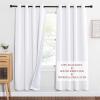 imageNICETOWN Sound Barrier 100 Blackout Divider Curtains 84quot Noise Heat and Cold Blocking Drapes with Felt Fabric Lining for Noise ReducingNurseryDaytime SleepBedroom White 2 PCs 52quot WidePure White