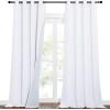 imageNICETOWN Sound Barrier 100 Blackout Divider Curtains 84quot Noise Heat and Cold Blocking Drapes with Felt Fabric Lining for Noise ReducingNurseryDaytime SleepBedroom White 2 PCs 52quot WidePure White