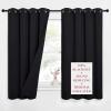 imageNICETOWN Sound Barrier 100 Blackout Divider Curtains 84quot Noise Heat and Cold Blocking Drapes with Felt Fabric Lining for Noise ReducingNurseryDaytime SleepBedroom White 2 PCs 52quot WideBlack