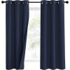 imageNICETOWN Sound Barrier 100 Blackout Divider Curtains 84quot Noise Heat and Cold Blocking Drapes with Felt Fabric Lining for Noise ReducingNurseryDaytime SleepBedroom White 2 PCs 52quot WideNavy