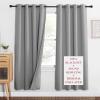 imageNICETOWN Sound Barrier 100 Blackout Divider Curtains 84quot Noise Heat and Cold Blocking Drapes with Felt Fabric Lining for Noise ReducingNurseryDaytime SleepBedroom White 2 PCs 52quot WideSilver Grey