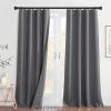 imageNICETOWN Sound Barrier 100 Blackout Divider Curtains 84quot Noise Heat and Cold Blocking Drapes with Felt Fabric Lining for Noise ReducingNurseryDaytime SleepBedroom White 2 PCs 52quot WideGrey Back Tab