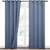 imageNICETOWN Sound Barrier 100 Blackout Divider Curtains 84quot Noise Heat and Cold Blocking Drapes with Felt Fabric Lining for Noise ReducingNurseryDaytime SleepBedroom White 2 PCs 52quot WideStone Blue