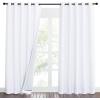 imageNICETOWN Sound Barrier 100 Blackout Divider Curtains 84quot Noise Heat and Cold Blocking Drapes with Felt Fabric Lining for Noise ReducingNurseryDaytime SleepBedroom White 2 PCs 52quot WidePure White