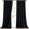 imageNICETOWN Sound Barrier 100 Blackout Divider Curtains 84quot Noise Heat and Cold Blocking Drapes with Felt Fabric Lining for Noise ReducingNurseryDaytime SleepBedroom White 2 PCs 52quot WideBlack