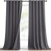 imageNICETOWN Sound Barrier 100 Blackout Divider Curtains 84quot Noise Heat and Cold Blocking Drapes with Felt Fabric Lining for Noise ReducingNurseryDaytime SleepBedroom White 2 PCs 52quot WideGrey