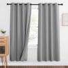 imageNICETOWN Sound Barrier 100 Blackout Divider Curtains 84quot Noise Heat and Cold Blocking Drapes with Felt Fabric Lining for Noise ReducingNurseryDaytime SleepBedroom White 2 PCs 52quot WideSilver Grey