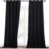 imageNICETOWN Sound Barrier 100 Blackout Divider Curtains 84quot Noise Heat and Cold Blocking Drapes with Felt Fabric Lining for Noise ReducingNurseryDaytime SleepBedroom White 2 PCs 52quot WideBlack