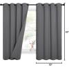 imageNICETOWN Sound Barrier 100 Blackout Divider Curtains 84quot Noise Heat and Cold Blocking Drapes with Felt Fabric Lining for Noise ReducingNurseryDaytime SleepBedroom White 2 PCs 52quot WideGrey