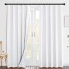 imageNICETOWN Sound Barrier 100 Blackout Divider Curtains 84quot Noise Heat and Cold Blocking Drapes with Felt Fabric Lining for Noise ReducingNurseryDaytime SleepBedroom White 2 PCs 52quot WidePure White Back Tab