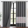 imageNICETOWN Sound Barrier 100 Blackout Divider Curtains 84quot Noise Heat and Cold Blocking Drapes with Felt Fabric Lining for Noise ReducingNurseryDaytime SleepBedroom White 2 PCs 52quot WideGrey