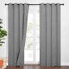 imageNICETOWN Sound Barrier 100 Blackout Divider Curtains 84quot Noise Heat and Cold Blocking Drapes with Felt Fabric Lining for Noise ReducingNurseryDaytime SleepBedroom White 2 PCs 52quot WideSilver Grey