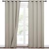 imageNICETOWN Sound Barrier 100 Blackout Divider Curtains 84quot Noise Heat and Cold Blocking Drapes with Felt Fabric Lining for Noise ReducingNurseryDaytime SleepBedroom White 2 PCs 52quot WideNatural