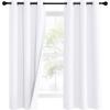 imageNICETOWN Sound Barrier 100 Blackout Divider Curtains 84quot Noise Heat and Cold Blocking Drapes with Felt Fabric Lining for Noise ReducingNurseryDaytime SleepBedroom White 2 PCs 52quot WidePure White