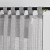 imageNICETOWN White Linen Curtains 84 inch Length Tab Top Soft Semi Sheer Flax Window Treatments Privacy with Light Filtering Vertical Drapes for BedroomLiving Room W52 x L84 2 PanelsCharcoal Grey