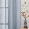 imageNICETOWN White Linen Curtains 84 inch Length Tab Top Soft Semi Sheer Flax Window Treatments Privacy with Light Filtering Vertical Drapes for BedroomLiving Room W52 x L84 2 PanelsSea Mist