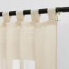 imageNICETOWN White Linen Curtains 84 inch Length Tab Top Soft Semi Sheer Flax Window Treatments Privacy with Light Filtering Vertical Drapes for BedroomLiving Room W52 x L84 2 PanelsBeige