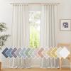 imageNICETOWN White Linen Curtains 84 inch Length Tab Top Soft Semi Sheer Flax Window Treatments Privacy with Light Filtering Vertical Drapes for BedroomLiving Room W52 x L84 2 PanelsNatural