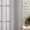 imageNICETOWN White Linen Curtains 84 inch Length Tab Top Soft Semi Sheer Flax Window Treatments Privacy with Light Filtering Vertical Drapes for BedroomLiving Room W52 x L84 2 PanelsCharcoal Grey