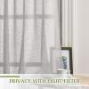imageNICETOWN White Linen Curtains 84 inch Length Tab Top Soft Semi Sheer Flax Window Treatments Privacy with Light Filtering Vertical Drapes for BedroomLiving Room W52 x L84 2 PanelsGrey