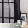 imageNICETOWN White Linen Curtains 84 inch Length Tab Top Soft Semi Sheer Flax Window Treatments Privacy with Light Filtering Vertical Drapes for BedroomLiving Room W52 x L84 2 PanelsBlack