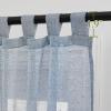 imageNICETOWN White Linen Curtains 84 inch Length Tab Top Soft Semi Sheer Flax Window Treatments Privacy with Light Filtering Vertical Drapes for BedroomLiving Room W52 x L84 2 PanelsSea Mist