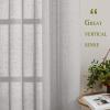 imageNICETOWN White Linen Curtains 84 inch Length Tab Top Soft Semi Sheer Flax Window Treatments Privacy with Light Filtering Vertical Drapes for BedroomLiving Room W52 x L84 2 PanelsGrey
