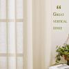 imageNICETOWN White Linen Curtains 84 inch Length Tab Top Soft Semi Sheer Flax Window Treatments Privacy with Light Filtering Vertical Drapes for BedroomLiving Room W52 x L84 2 PanelsBeige