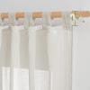 imageNICETOWN White Linen Curtains 84 inch Length Tab Top Soft Semi Sheer Flax Window Treatments Privacy with Light Filtering Vertical Drapes for BedroomLiving Room W52 x L84 2 PanelsNatural