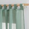 imageNICETOWN White Linen Curtains 84 inch Length Tab Top Soft Semi Sheer Flax Window Treatments Privacy with Light Filtering Vertical Drapes for BedroomLiving Room W52 x L84 2 PanelsOlive Green