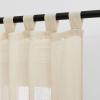 imageNICETOWN White Linen Curtains 84 inch Length Tab Top Soft Semi Sheer Flax Window Treatments Privacy with Light Filtering Vertical Drapes for BedroomLiving Room W52 x L84 2 PanelsBeige