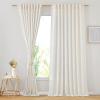 imageNICETOWN White Linen Sheer Curtains and Drapes 84 inches Long Rod Pocket ampamp Back Tab semitransparent with Light Through Vertical Window Treatments for Sliding Glass Door ampamp Living Room 52quotW Set of 2Linen