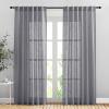 imageNICETOWN White Linen Sheer Curtains and Drapes 84 inches Long Rod Pocket ampamp Back Tab semitransparent with Light Through Vertical Window Treatments for Sliding Glass Door ampamp Living Room 52quotW Set of 2Grey