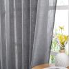 imageNICETOWN White Linen Sheer Curtains and Drapes 84 inches Long Rod Pocket ampamp Back Tab semitransparent with Light Through Vertical Window Treatments for Sliding Glass Door ampamp Living Room 52quotW Set of 2Grey