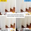 imageNICETOWN White Linen Sheer Curtains and Drapes 84 inches Long Rod Pocket ampamp Back Tab semitransparent with Light Through Vertical Window Treatments for Sliding Glass Door ampamp Living Room 52quotW Set of 2Natural